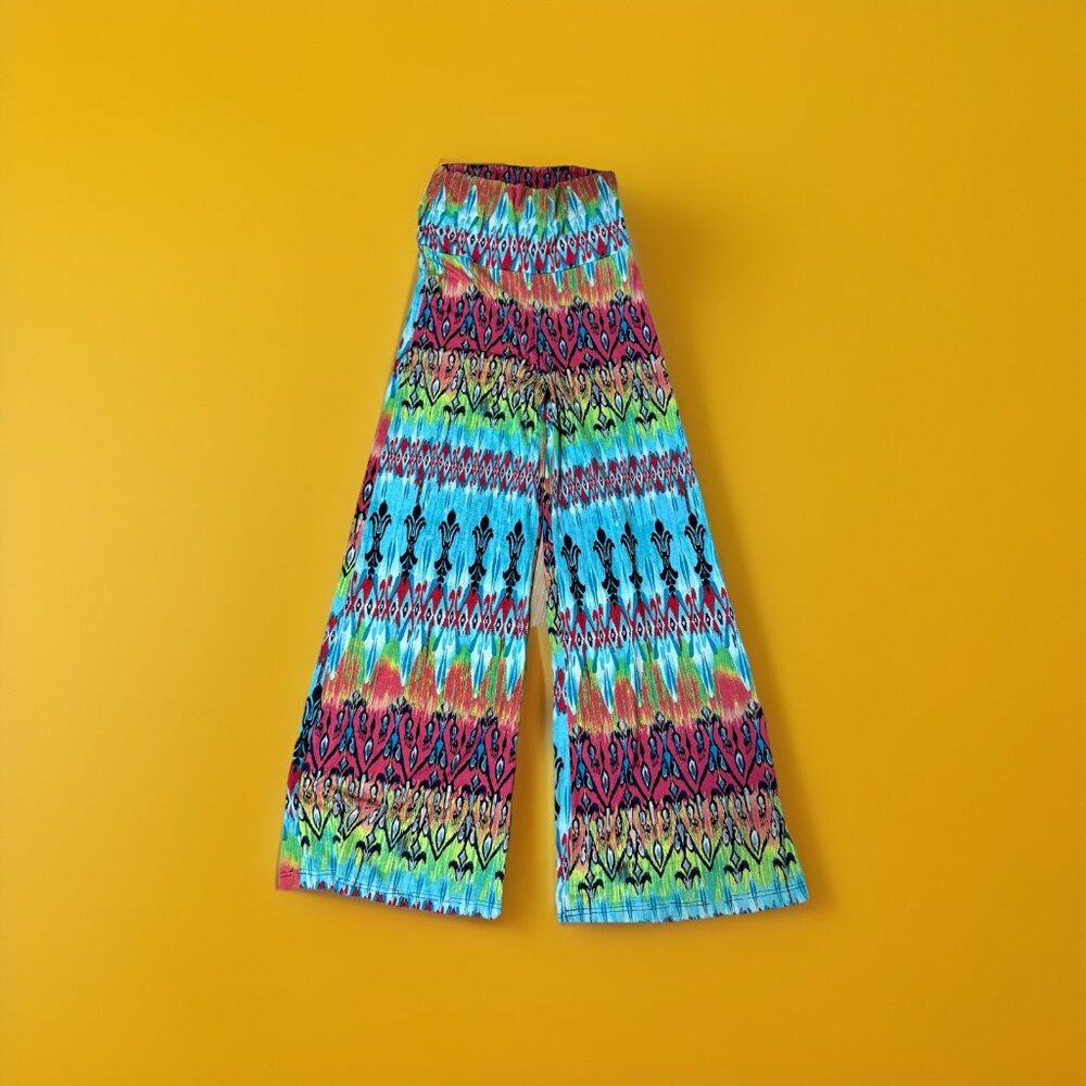 2B Together Women's Retro Hippie Flare Pants 80's Stretchy‎ Nostalgia 60s Groovy
